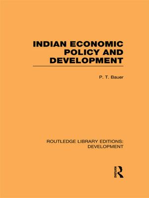 cover image of Indian Economic Policy and Development